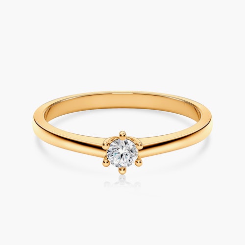 Pierścionek zaręczynowy SAVICKI: złoty, diament